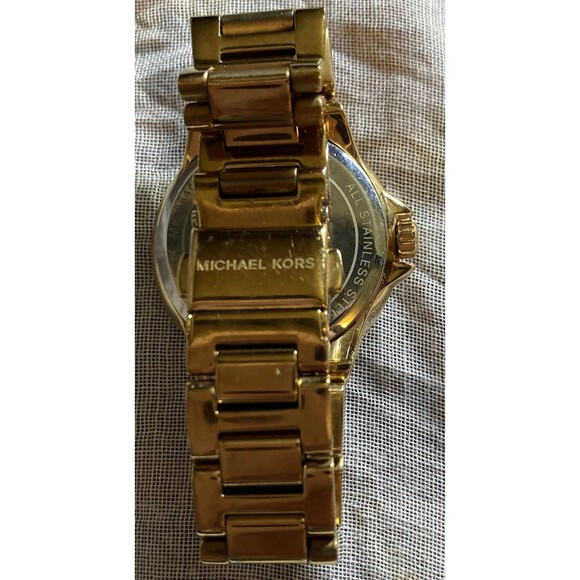 Michael Kors Camille Womens Chronograph Watch With Gold Band. MK-6844 5” Band